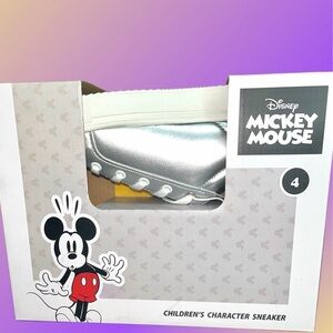 Disney Mickey Mouse Silver Kids' Sneakers 4